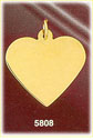 14Kt Gold Personalized Laser Engravable Heart Pendant