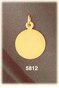 14Kt Solid Gold Personalized Engravable Round Charm