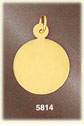 14Kt Gold Round Customizable Engravable Pendant