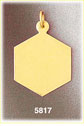 14K Solid Gold Personalized Engravable Hexagon Pendant