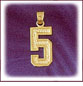 14Kt Yellow Gold Sport Number Pendant