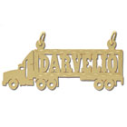 14K Gold Designer Truck Personalized Nameplate