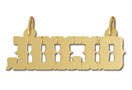 14K Gold Personalized Western Nameplate