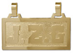 14K Gold Personalized Block Name Rectangular Plate