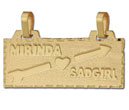 14K Gold Personalized Double Name Rectangular Plate