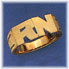14Kt Gold Personalized Two Initials Men's Ring