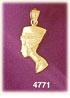 14k gold egyptian queen nefertiti profile charm