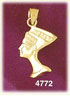 14Kt Gold Egyptian Queen Nefertiti Charm