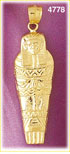 14K Gold Egyptian Tomb Pendant