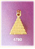 14K Gold 3D Egyptian Pyramid Charm
