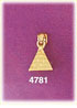 14Kt Gold 3D Egyptian Pyramid Charm