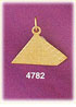 14K Gold Egyptian Pyramid Charm