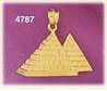 14K Gold Egyptian Two Pyramids Pendant