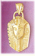 14K Gold Egyptian Pharaoh Pendant