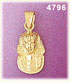 14k gold egyptian pharaoh charm
