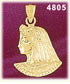 14K Gold Cleopatra Pendant