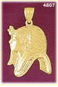 14K Gold King Tutankhamen Pendant