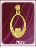 14kt gold elegant claddagh pendant