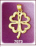 14Kt Gold Four Leaf Clover Charm