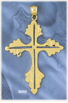 14K Gold Fancy Cross Pendant