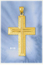14K Gold Elegant Cross Pendant
