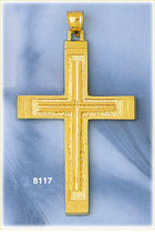 14k gold extraordinary cross pendant