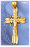 14K Gold Crucifix w/Body Of Christ Pendant