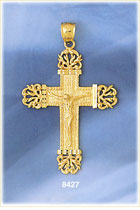 14K Gold Crucifix w/Jesus Pendant