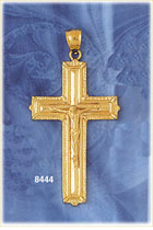 Polished 14K Gold Crucifix Pendant w/Body Of Christ
