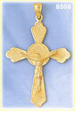 14K Gold Crucifix w/Body Of Jesus Pendant
