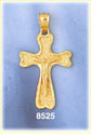 14K Gold Crucifix w/Jesus Charm