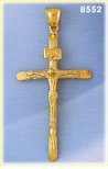 14K Gold 3D Crucifix Pendant