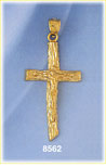 14K Gold Crucifix Pendant w/Jesus