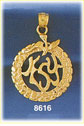 14K Gold Jesus Medallion