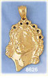 14K Gold Jesus Christ w/ Crown Of Thorns Pendant