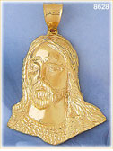 14K Gold Jesus Christ The Chosen One Head Pendant
