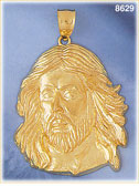 14K Gold The Chosen One Jesus Christ Head Pendant
