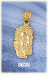 14K Gold Jesus Christ Suffering Through Crucifixion Wearing Crown Of Thorns Charm