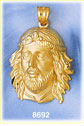 14K Gold Jesus Christ Chosen One Face Pendant