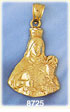 14K Gold Mary Mother Of Jesus Pendant