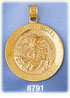 14K Gold Saint Michael Pray For Us Medallion