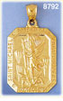 14K Gold Saint Michael Patron Of Paratroopers Protect Us Medallion