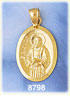 14K Gold Saint Jude The Apostle Oval Medallion