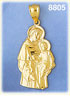 14K Gold Saint w/Child Medallion
