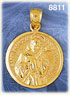 14K Gold Saint Francis Assisi Pray For Us Medallion