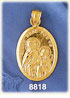 14K Gold Saint Ann Pray For Us Medallion