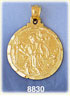 14K Gold Saint Christopher Medallion