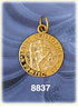 14K Gold Saint Christopher Protect Us Charm