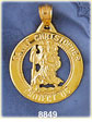 14K Gold Saint Christopher Protection Medallion
