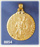 14K Gold Saint Christopher w/Baby Jesus Medallion